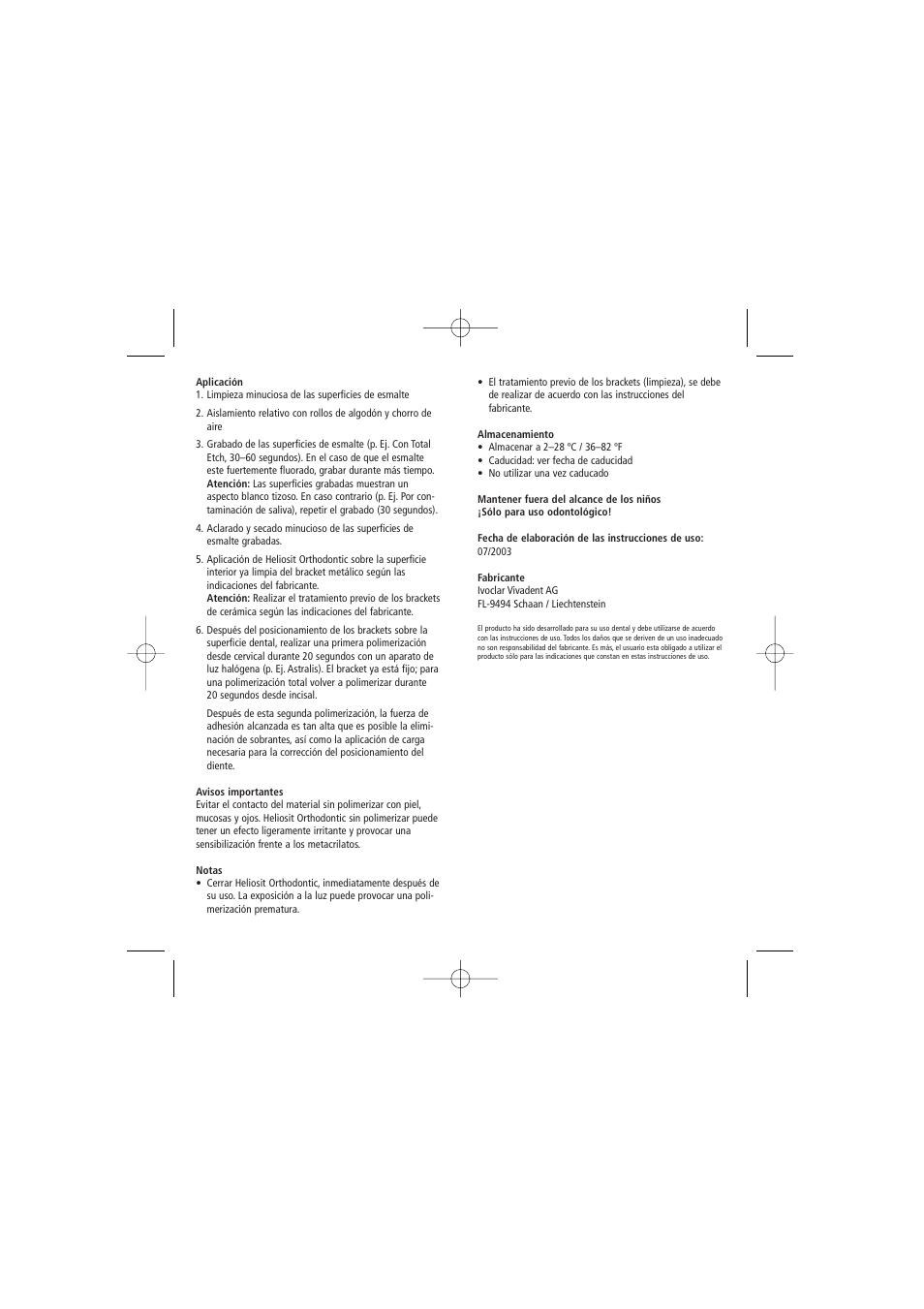 Ivoclar Vivadent Heliosit Orthodontic User Manual | Page 8 / 20