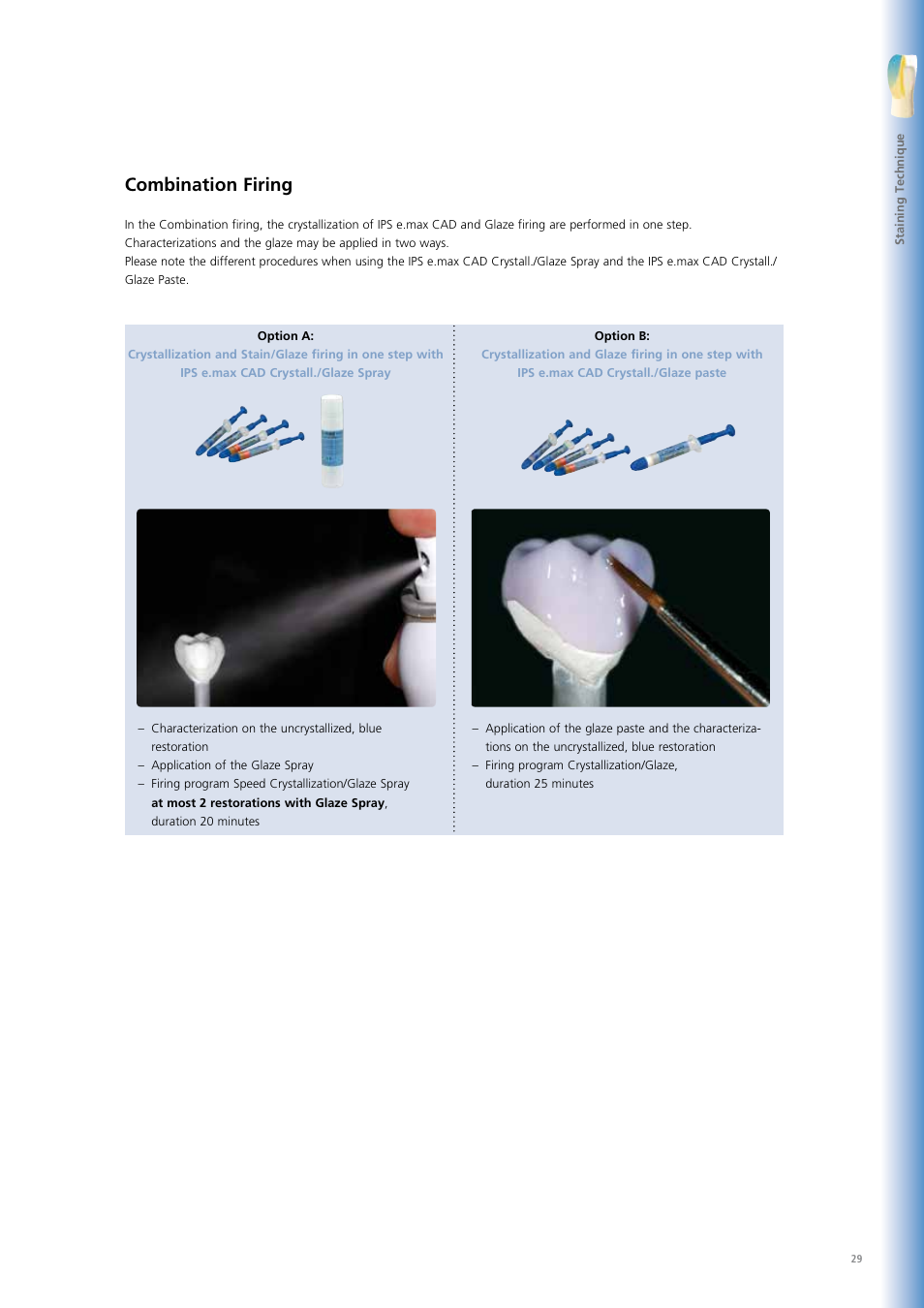 Combination firing | Ivoclar Vivadent IPS e.max CAD Chairside User Manual | Page 29 / 52