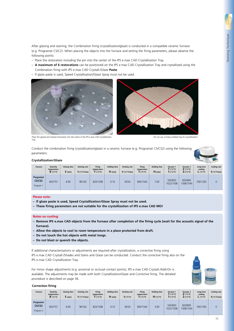 Ivoclar Vivadent IPS e.max CAD Chairside User Manual | Page 35 / 52