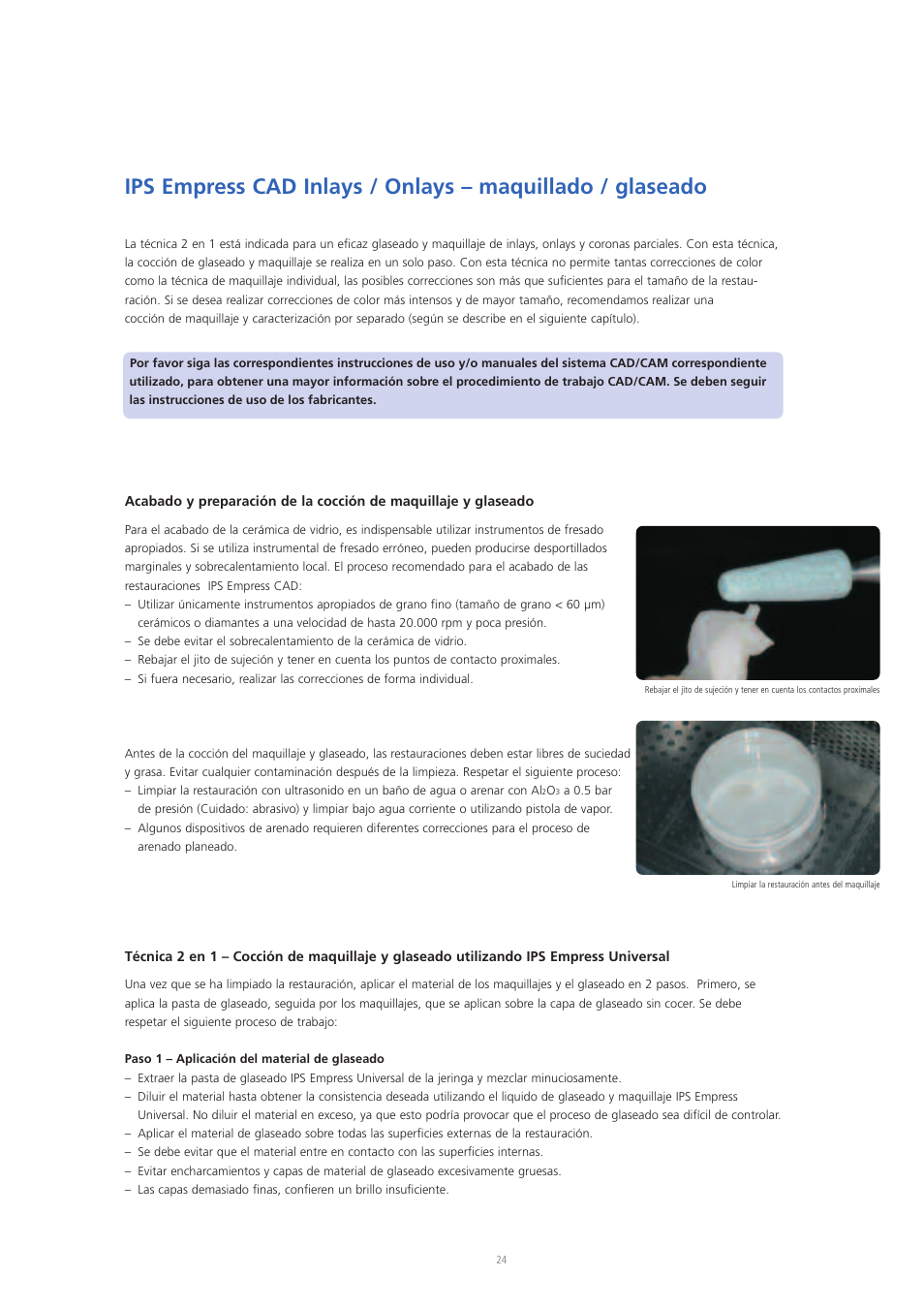 Ivoclar Vivadent IPS Empress CAD Chairside - de-en-es-it-ru User Manual | Page 120 / 240