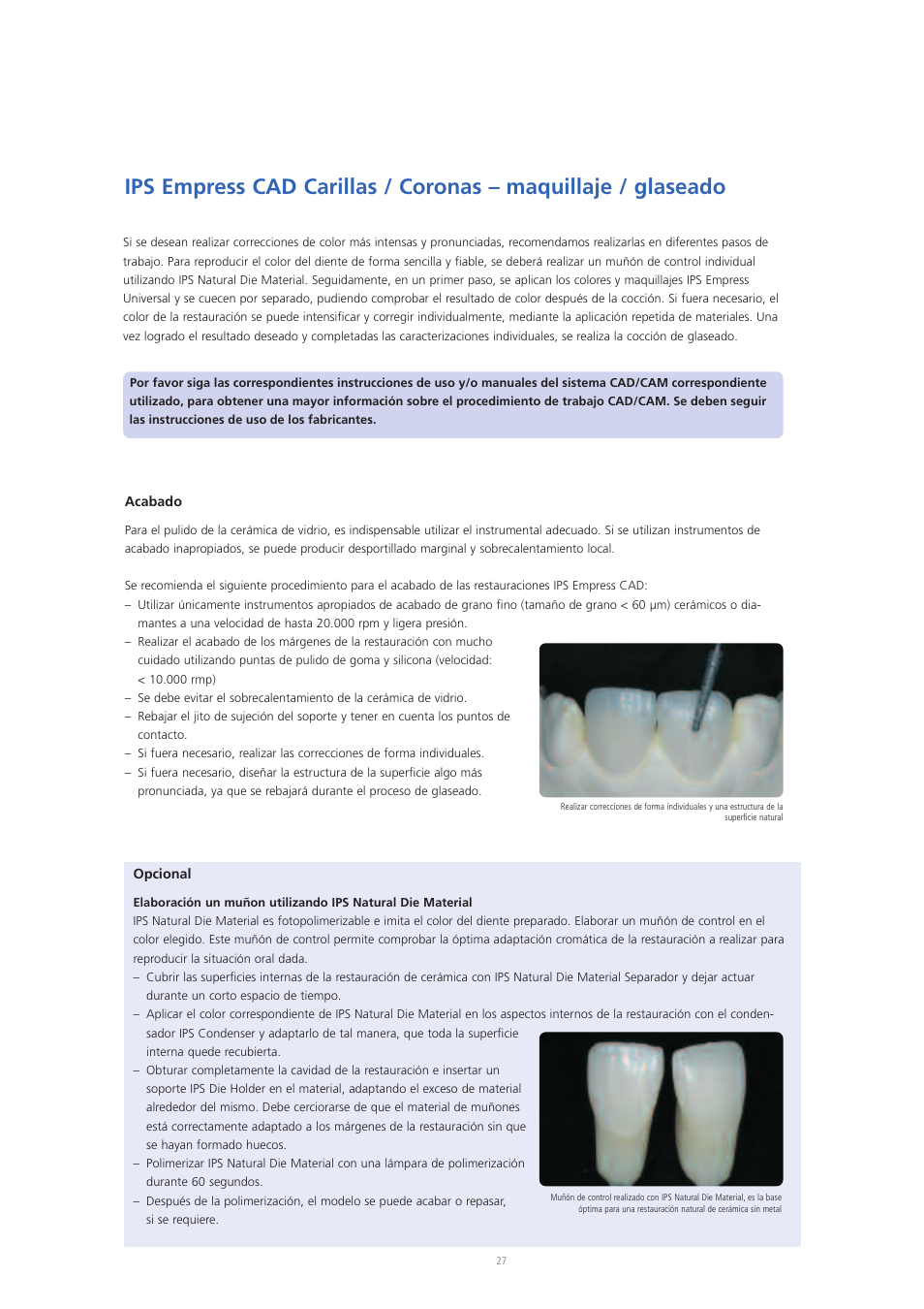 Ivoclar Vivadent IPS Empress CAD Chairside - de-en-es-it-ru User Manual | Page 123 / 240