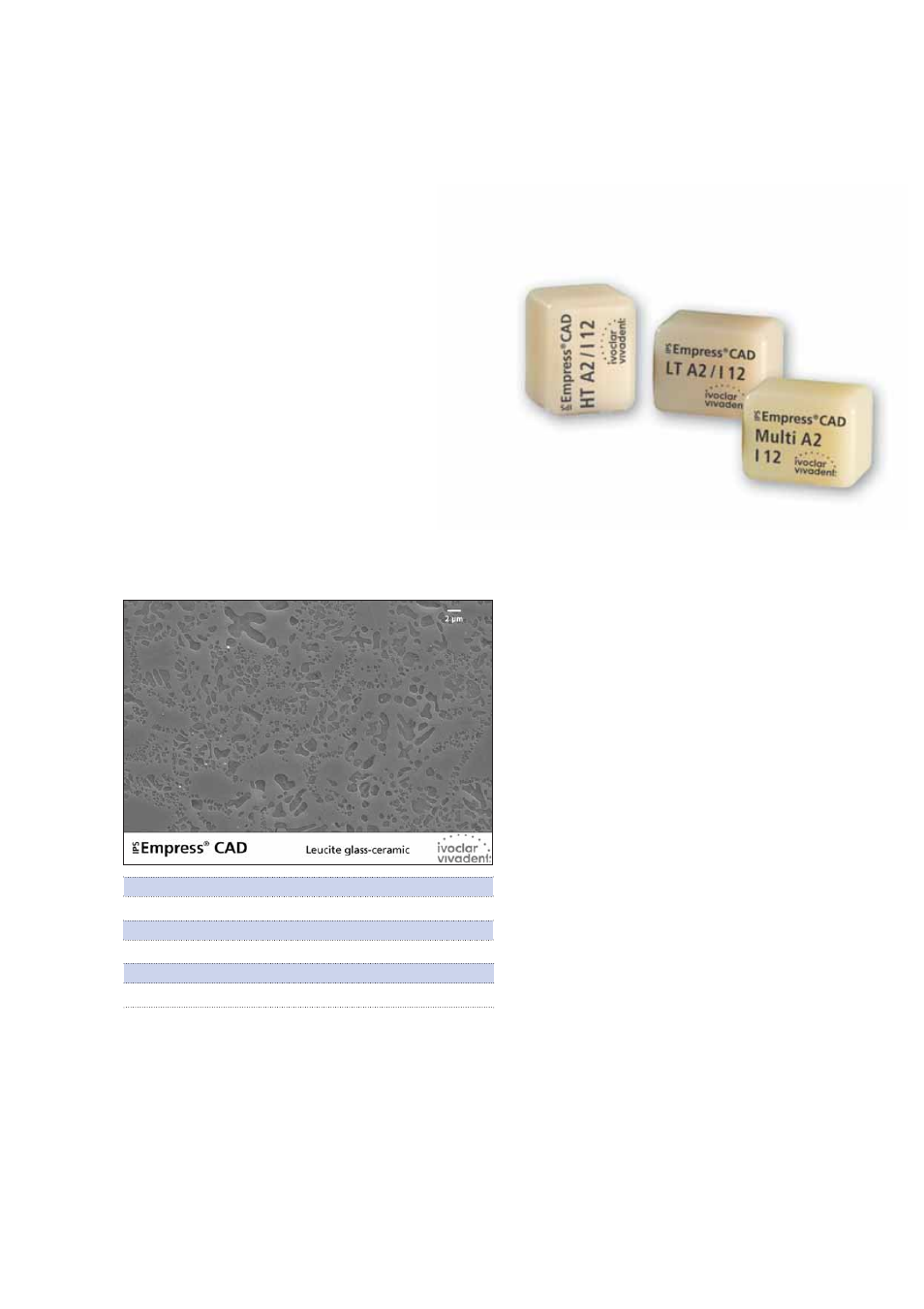Empress cad, Product information, Material | Ivoclar Vivadent IPS Empress CAD Chairside - de-en-es-it-ru User Manual | Page 52 / 240