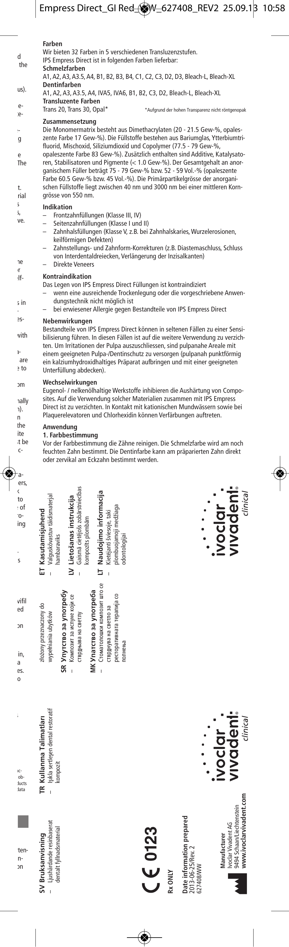 Deutsch | Ivoclar Vivadent IPS Empress Direct User Manual | Page 3 / 48