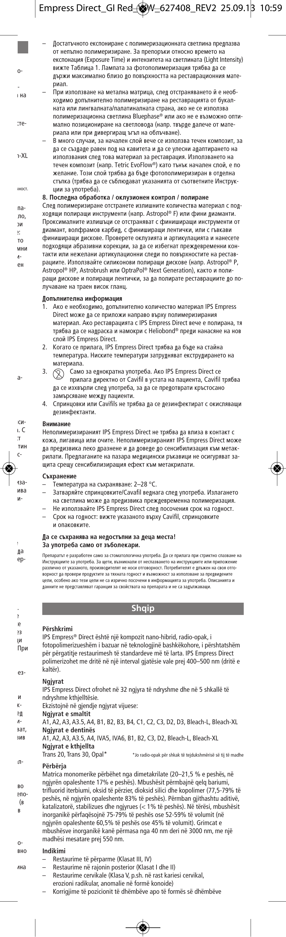 Shqip | Ivoclar Vivadent IPS Empress Direct User Manual | Page 35 / 48