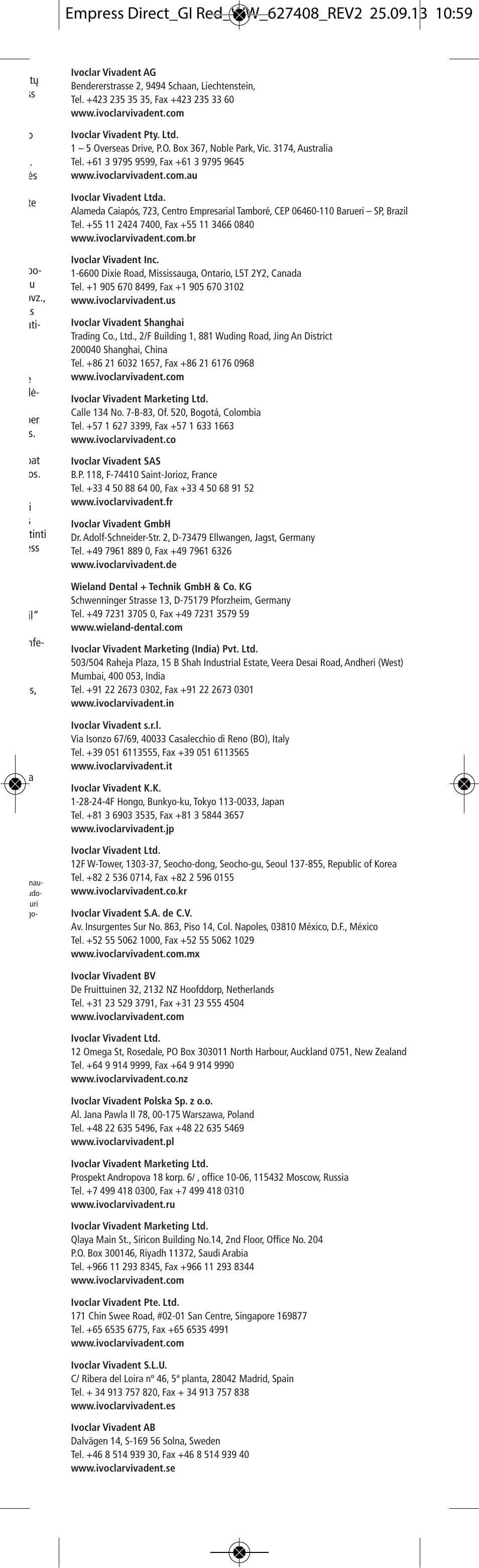 Ivoclar Vivadent IPS Empress Direct User Manual | Page 47 / 48