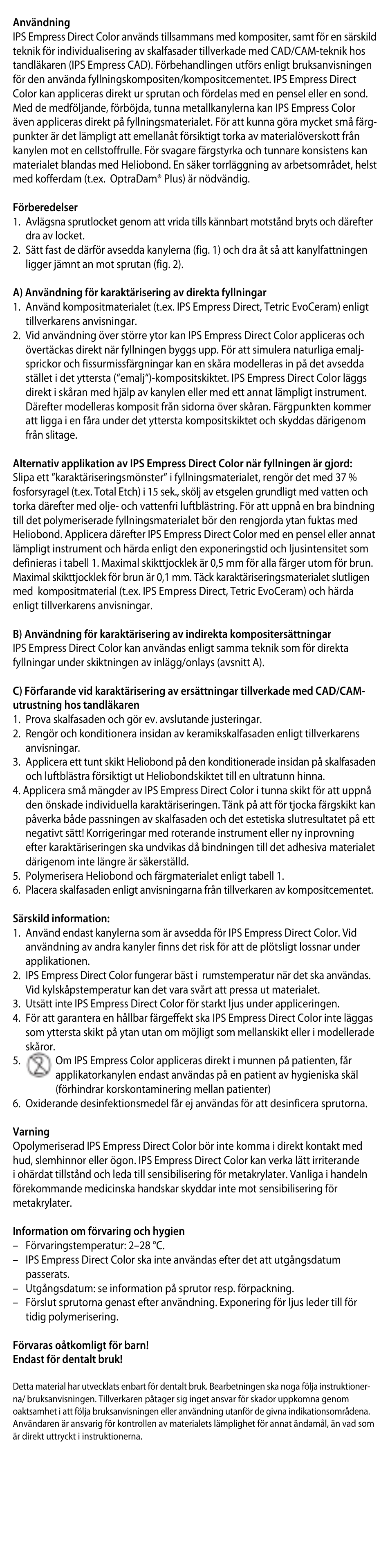 Ivoclar Vivadent IPS Empress Direct Color User Manual | Page 12 / 48