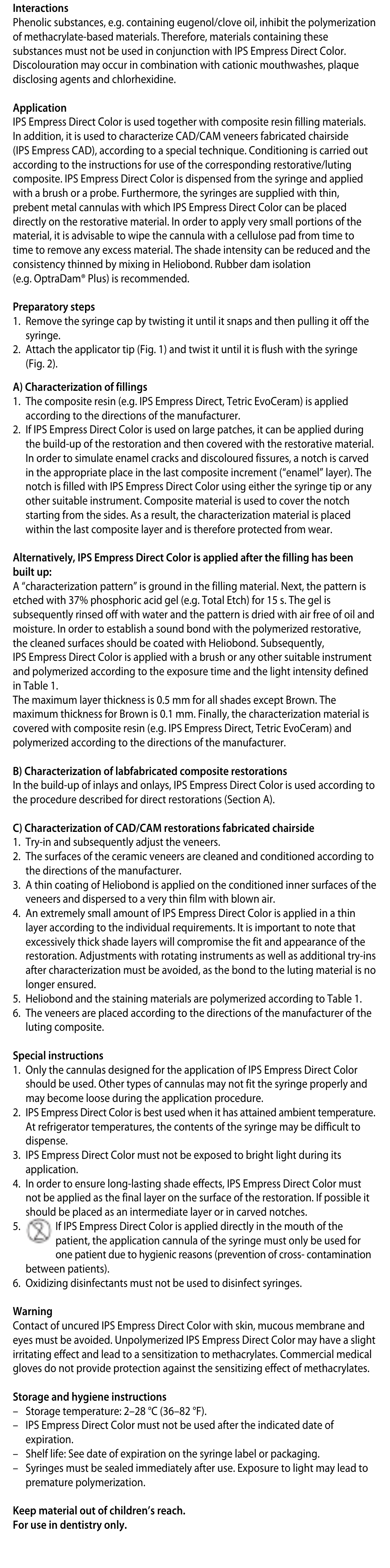 Ivoclar Vivadent IPS Empress Direct Color User Manual | Page 2 / 48