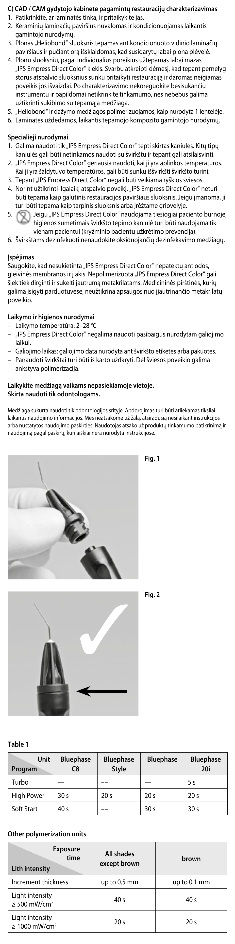 Ivoclar Vivadent IPS Empress Direct Color User Manual | Page 47 / 48