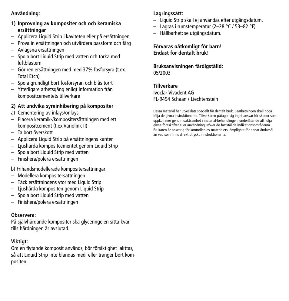 Ivoclar Vivadent Liquid Strip User Manual | Page 11 / 20