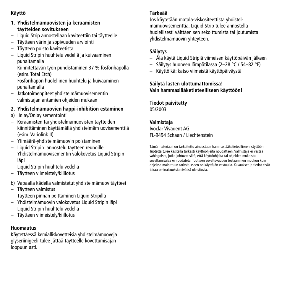 Ivoclar Vivadent Liquid Strip User Manual | Page 14 / 20