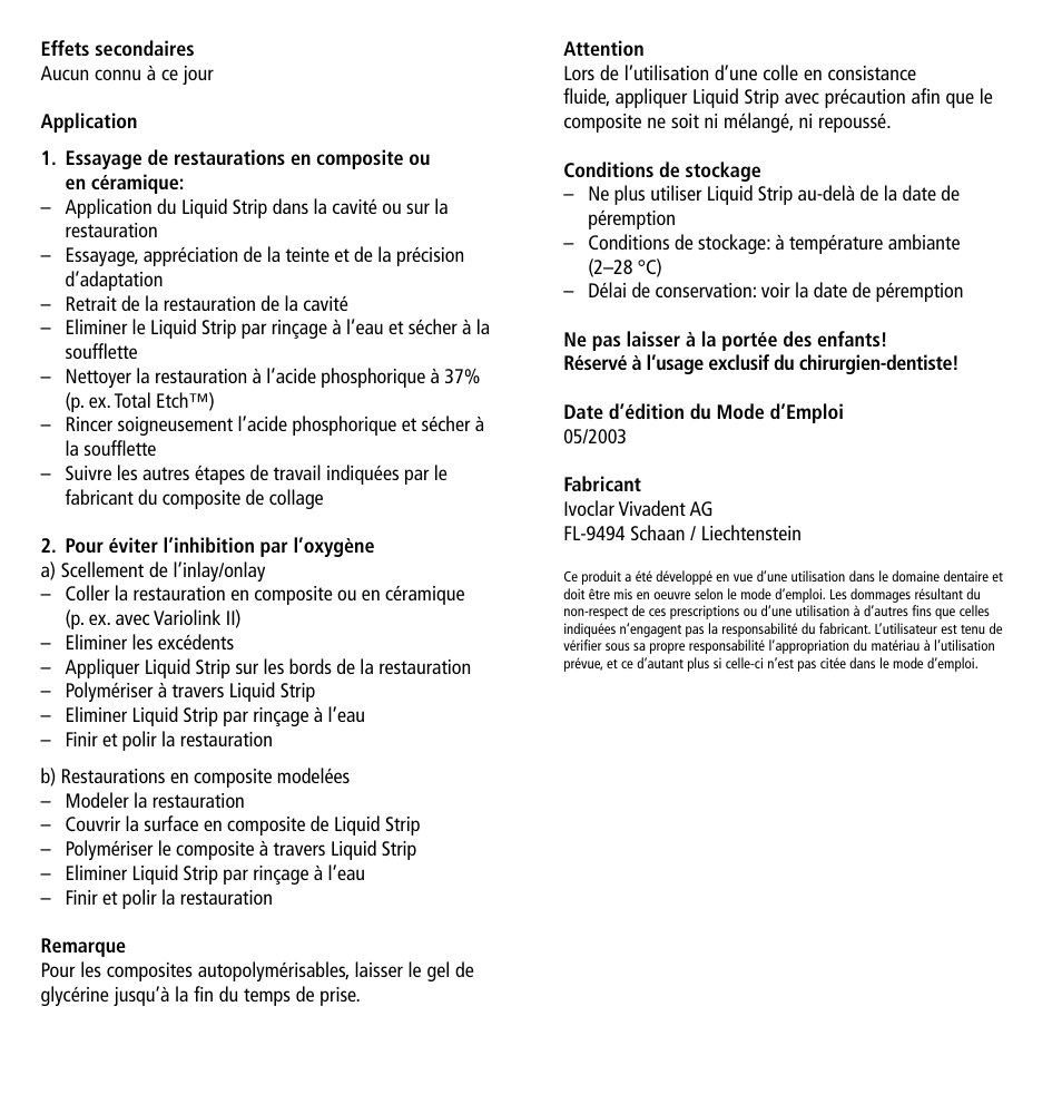 Ivoclar Vivadent Liquid Strip User Manual | Page 5 / 20