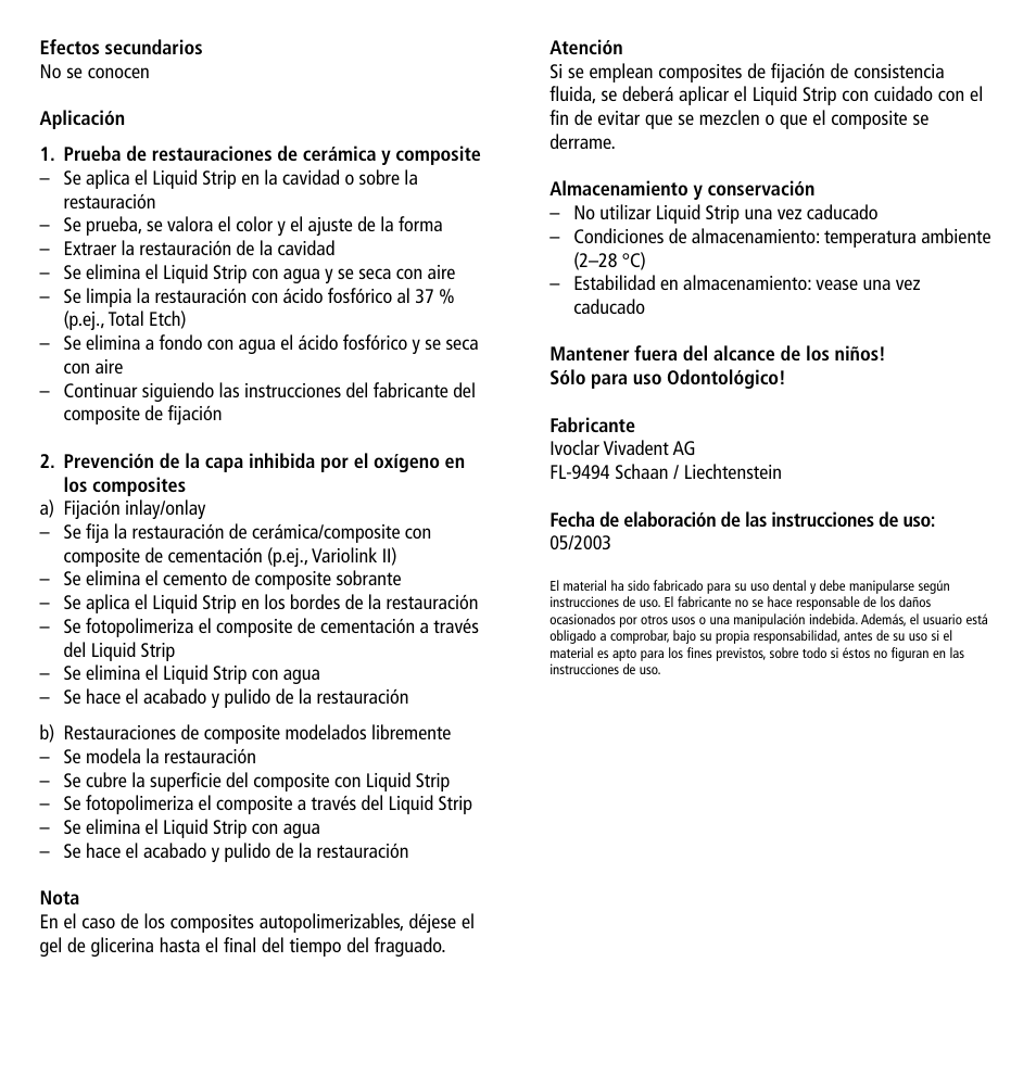 Ivoclar Vivadent Liquid Strip User Manual | Page 8 / 20