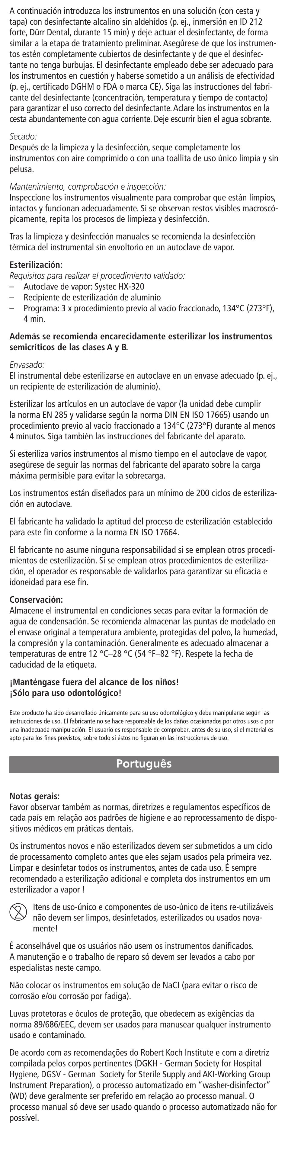 Português | Ivoclar Vivadent Manufacturer User Manual | Page 10 / 29
