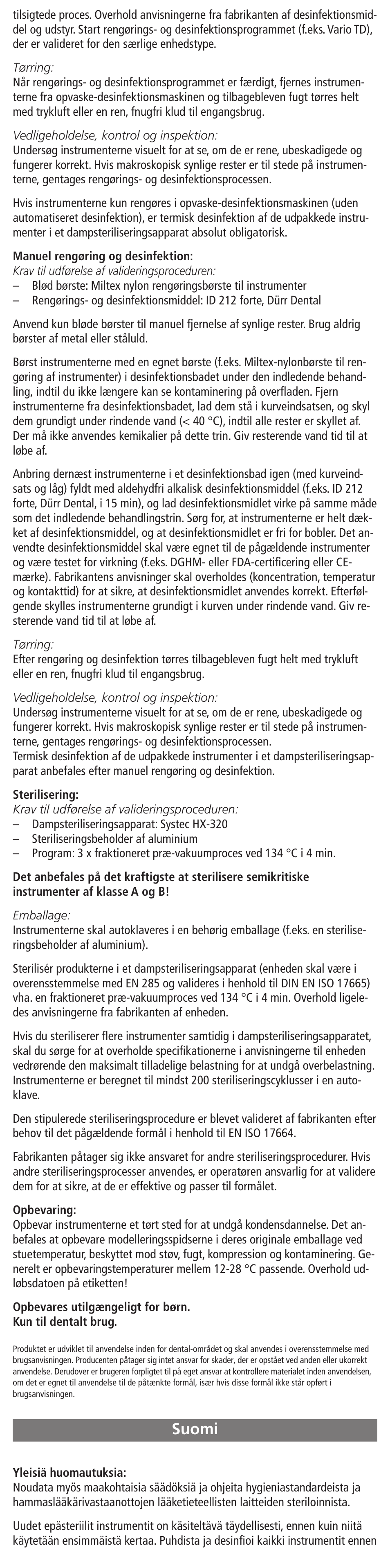 Suomi | Ivoclar Vivadent Manufacturer User Manual | Page 15 / 29