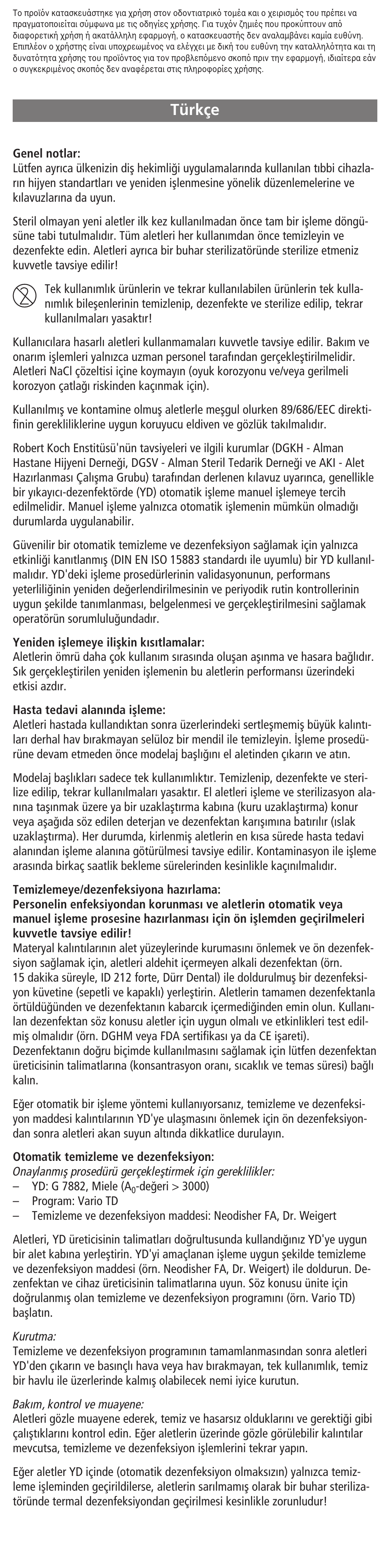 Türkçe | Ivoclar Vivadent Manufacturer User Manual | Page 23 / 29