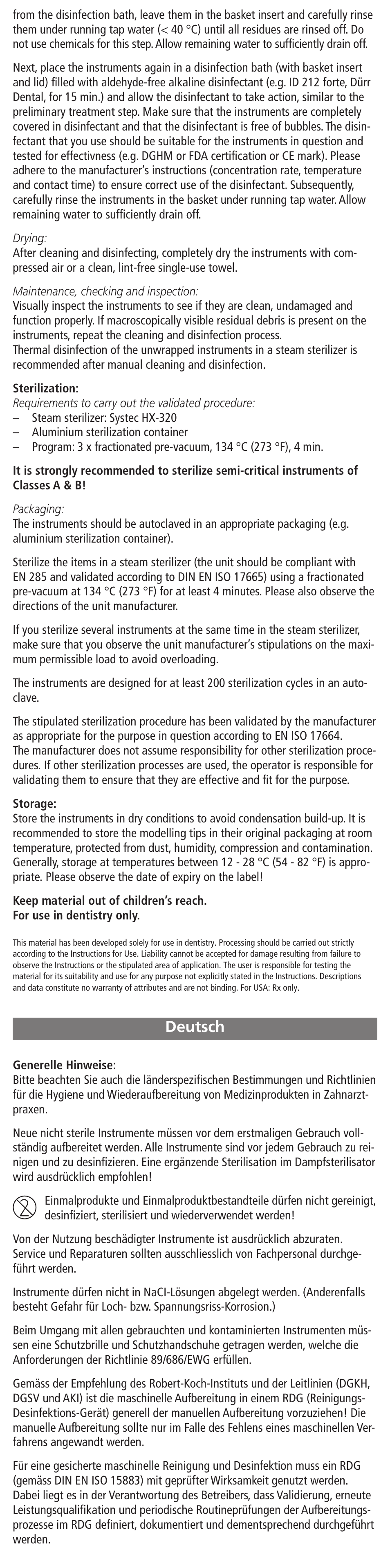 Deutsch | Ivoclar Vivadent Manufacturer User Manual | Page 3 / 29