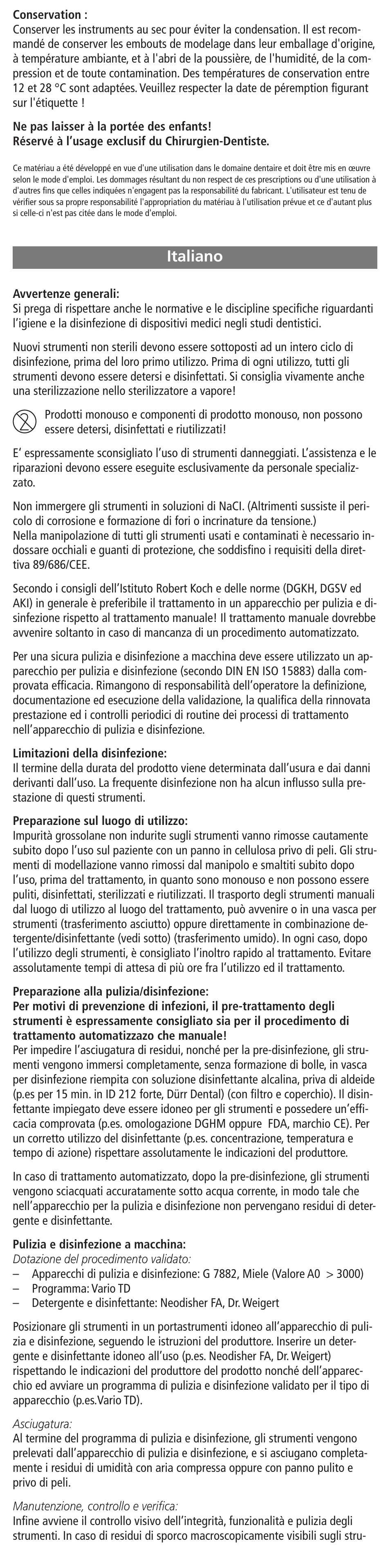 Italiano | Ivoclar Vivadent Manufacturer User Manual | Page 7 / 29