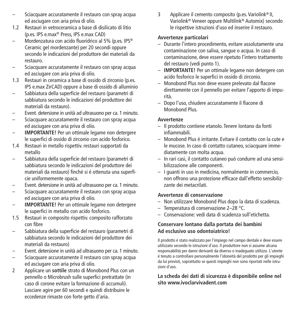 Ivoclar Vivadent Monobond Plus User Manual | Page 7 / 27