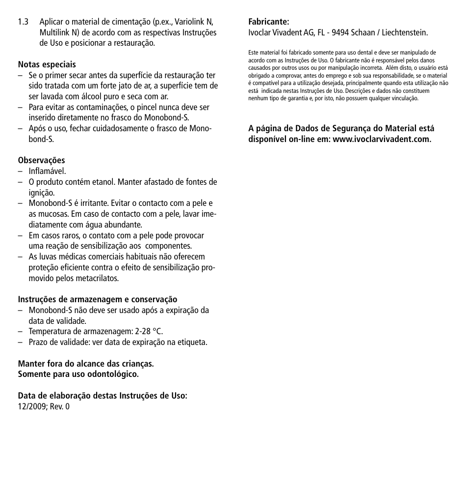 Ivoclar Vivadent Monobond-S User Manual | Page 8 / 13