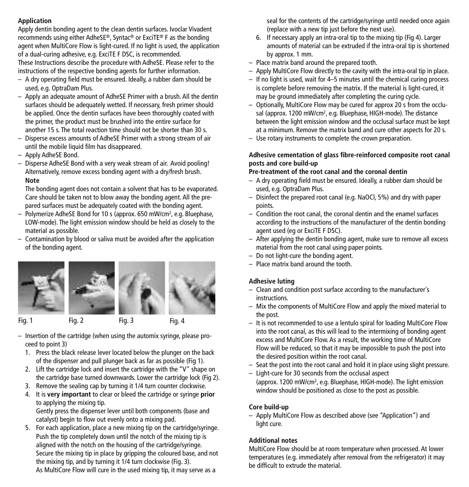 Ivoclar Vivadent MultiCore Flow User Manual | Page 2 / 33