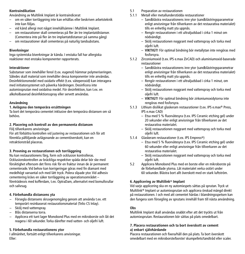 Ivoclar Vivadent Multilink Implant User Manual | Page 17 / 40
