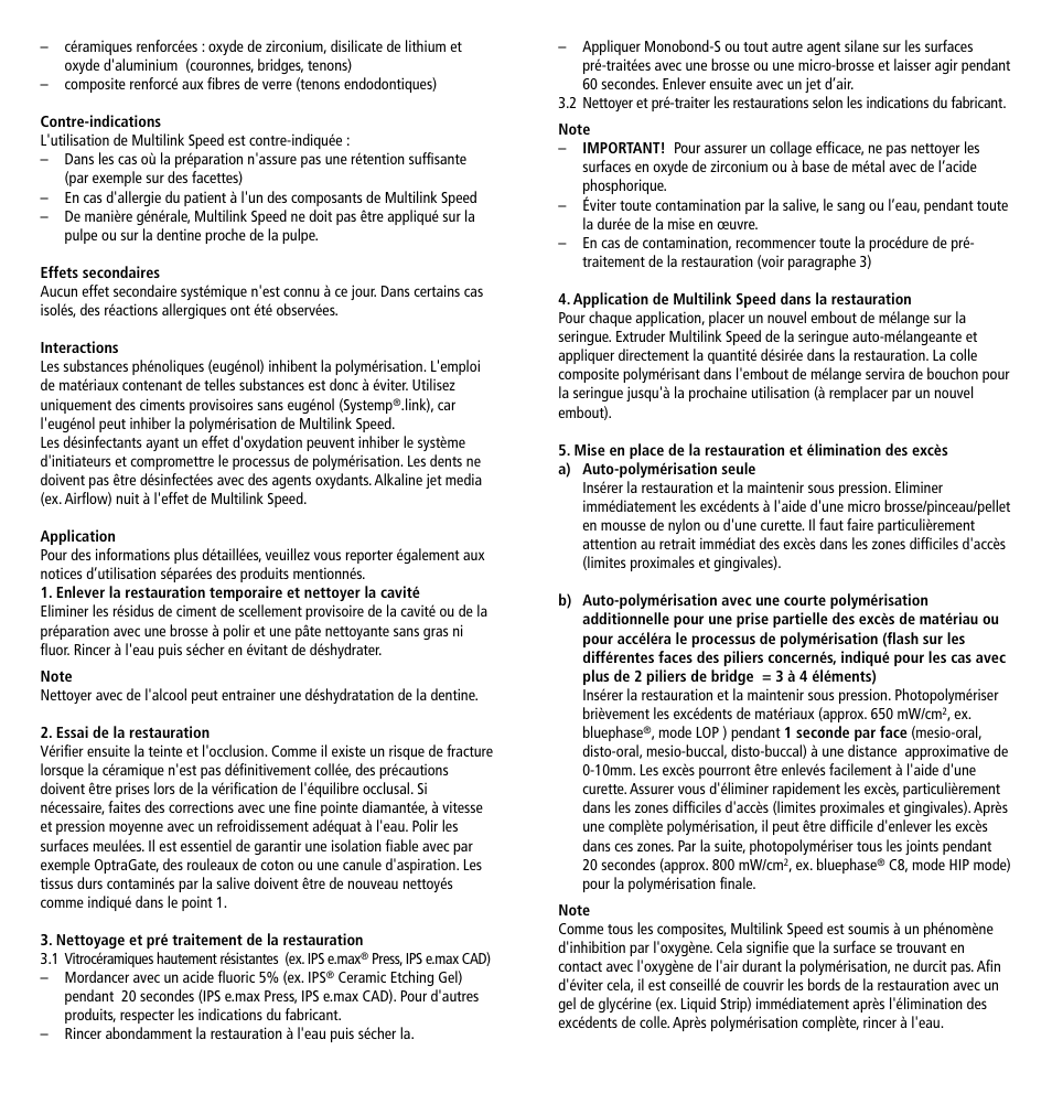 Ivoclar Vivadent Multilink Speed User Manual | Page 4 / 14