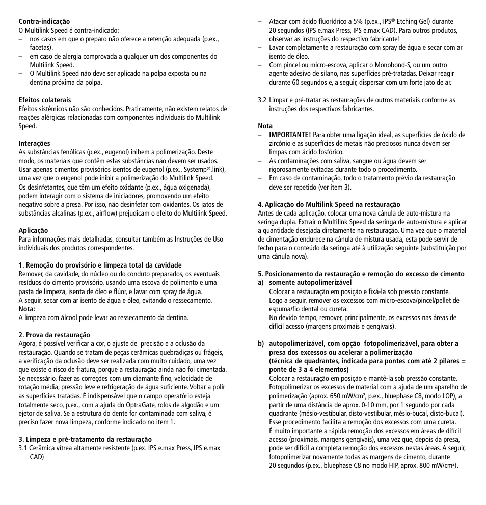 Ivoclar Vivadent Multilink Speed User Manual | Page 8 / 14