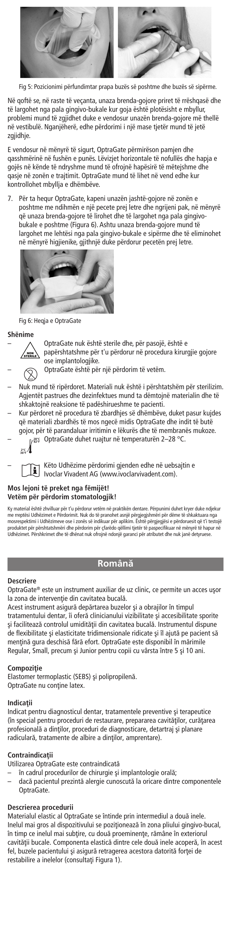 Româna, Românæ | Ivoclar Vivadent OptraGate User Manual | Page 37 / 48