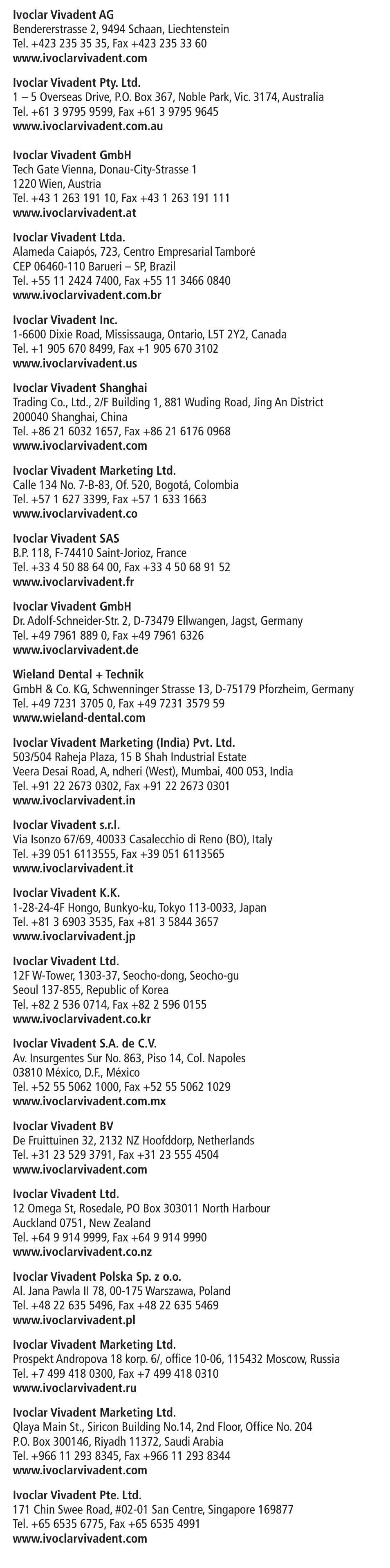 Ivoclar Vivadent OptraGate User Manual | Page 47 / 48