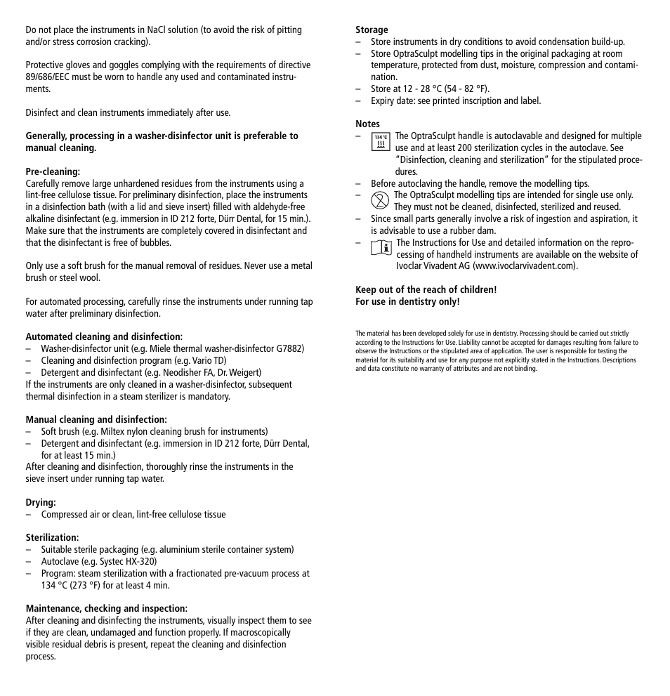 Ivoclar Vivadent OptraSculpt User Manual | Page 3 / 41