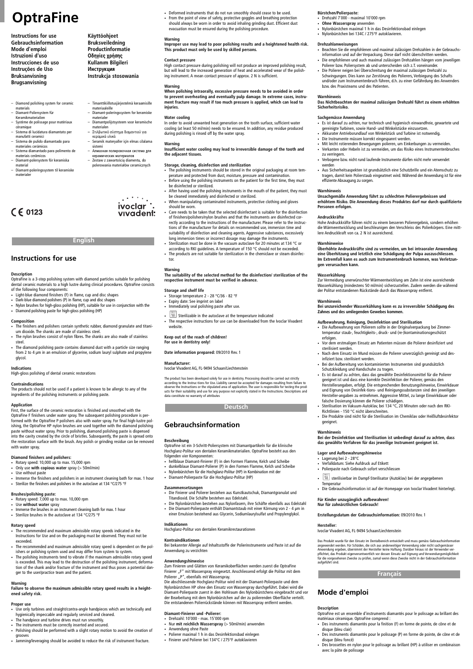 Ivoclar Vivadent OptraFine User Manual | 7 pages