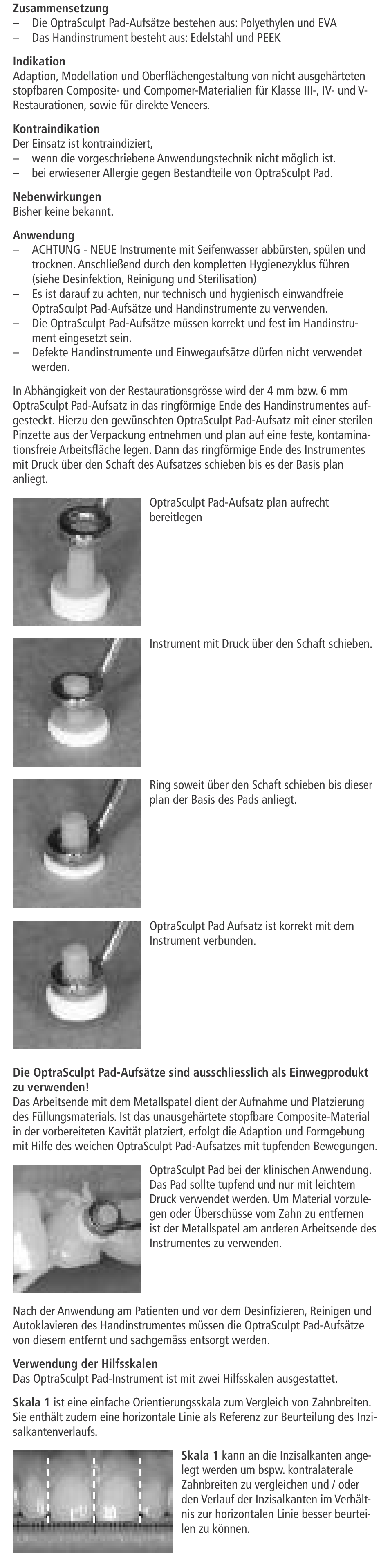 Ivoclar Vivadent OptraSculpt Pad User Manual | Page 4 / 39