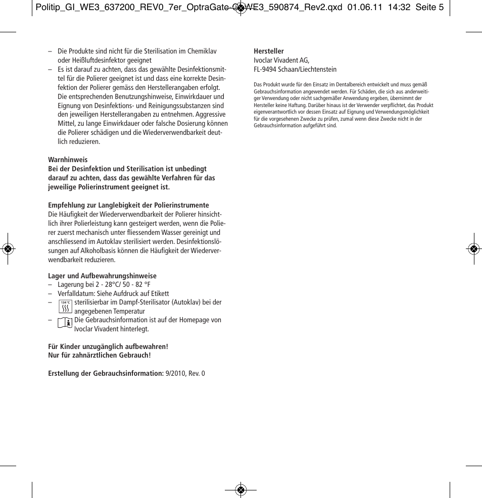 Ivoclar Vivadent Politip User Manual | Page 5 / 34