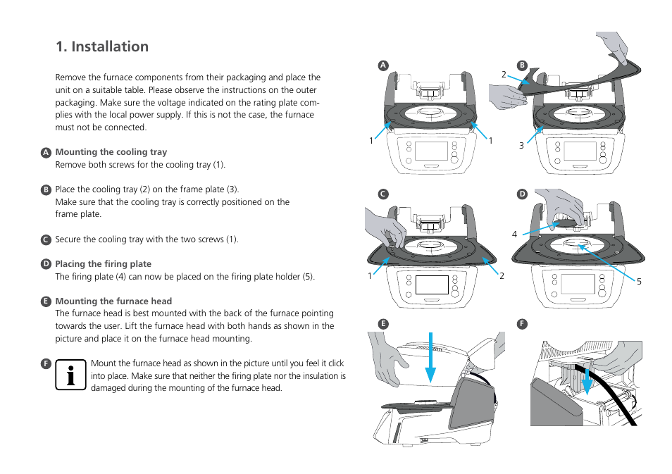 Installation | Ivoclar Vivadent Programat CS2 Short Instructions User Manual | Page 4 / 40