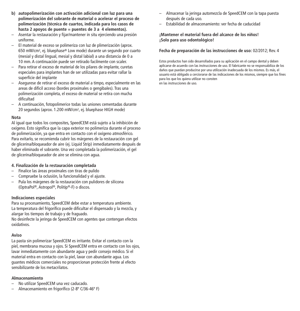 Ivoclar Vivadent SpeedCEM User Manual | Page 15 / 44