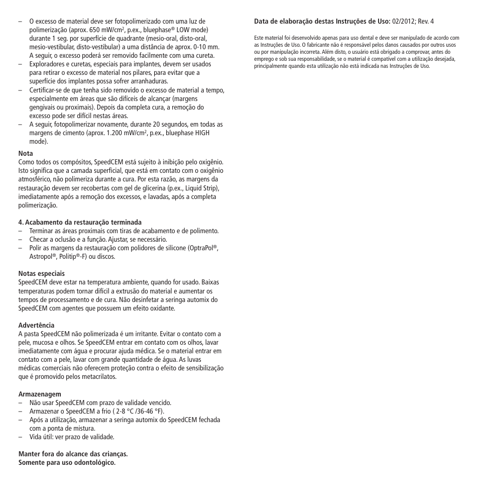 Ivoclar Vivadent SpeedCEM User Manual | Page 18 / 44