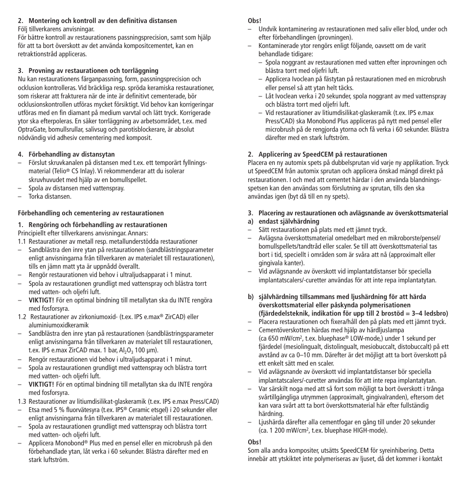 Ivoclar Vivadent SpeedCEM User Manual | Page 20 / 44