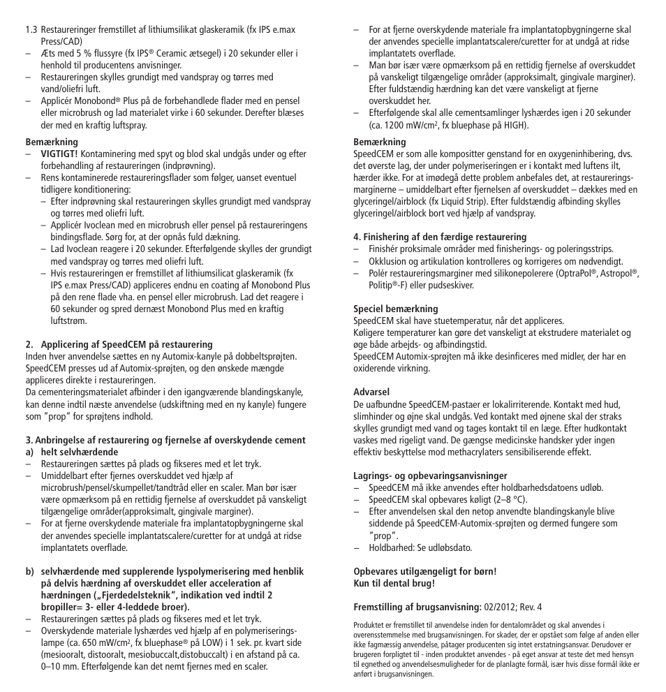 Ivoclar Vivadent SpeedCEM User Manual | Page 23 / 44