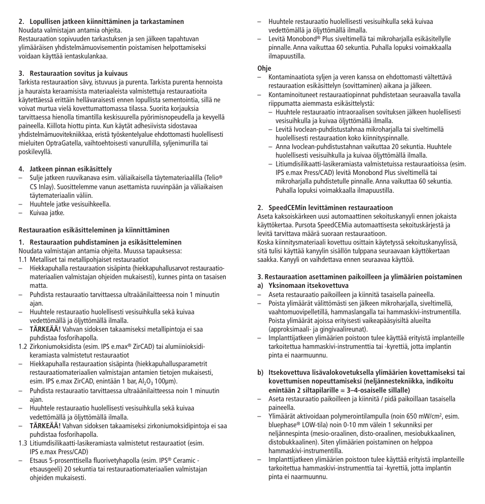 Ivoclar Vivadent SpeedCEM User Manual | Page 25 / 44