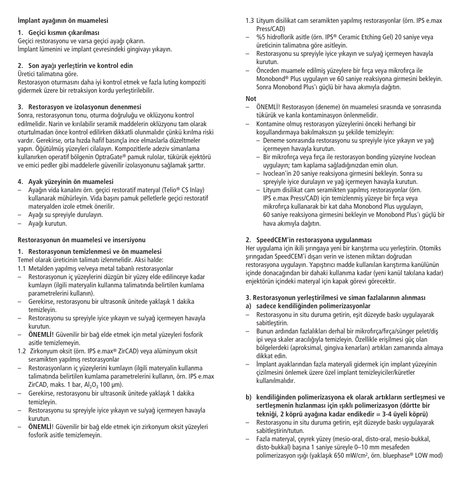 Ivoclar Vivadent SpeedCEM User Manual | Page 36 / 44