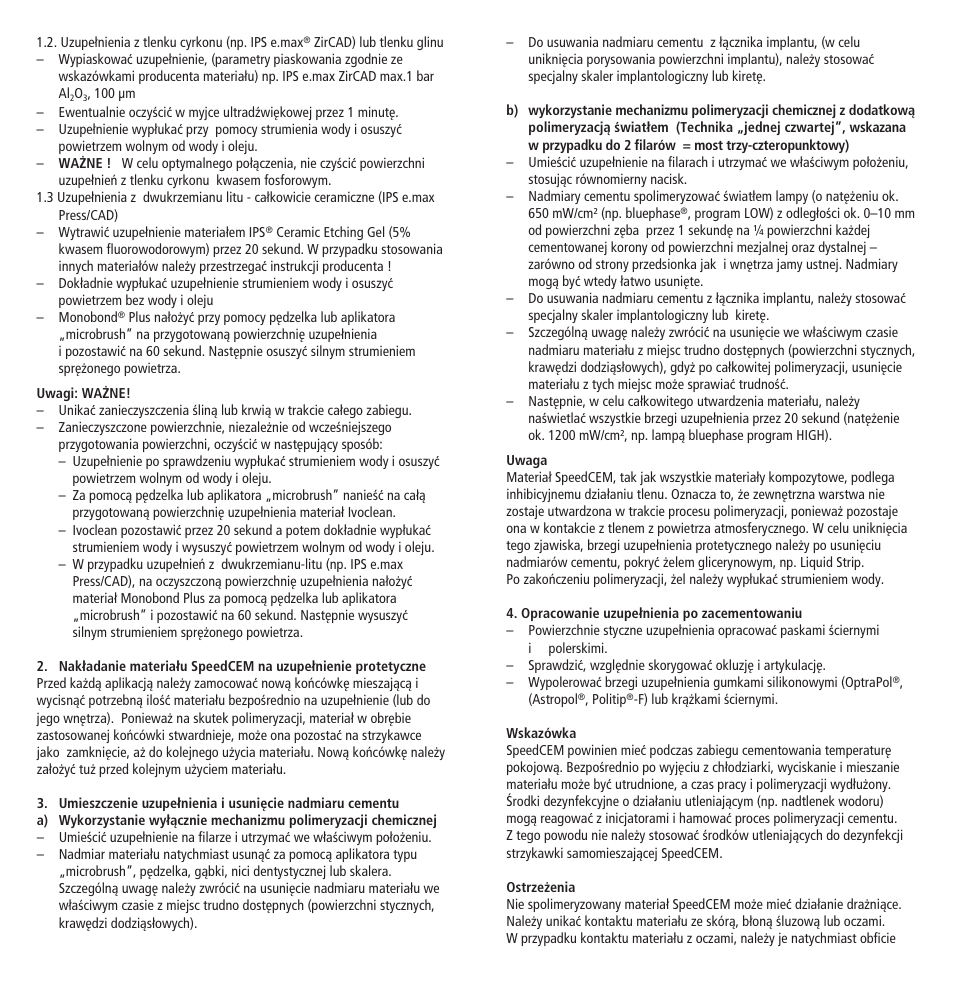 Ivoclar Vivadent SpeedCEM User Manual | Page 42 / 44