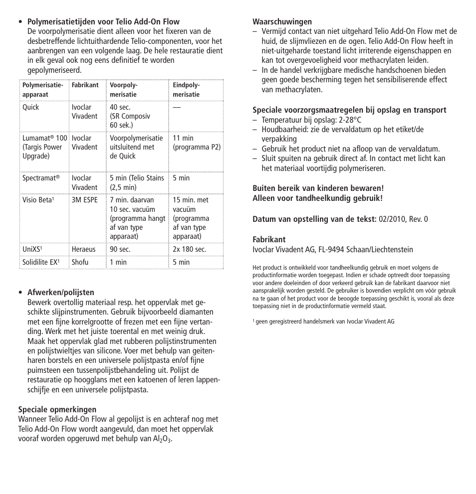 Ivoclar Vivadent Telio Add-On Flow User Manual | Page 28 / 40