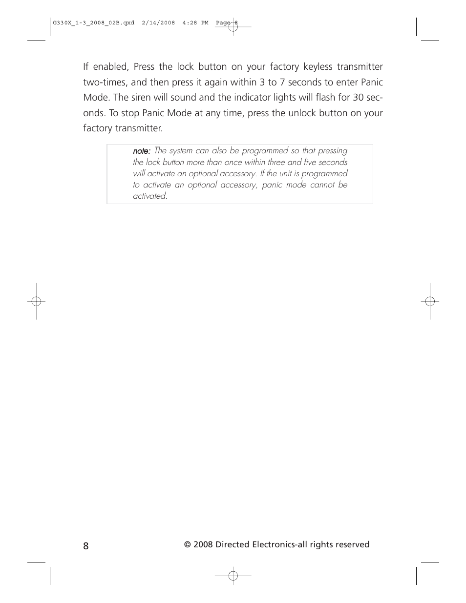 CLIFFORD 330X1 User Manual | Page 11 / 19