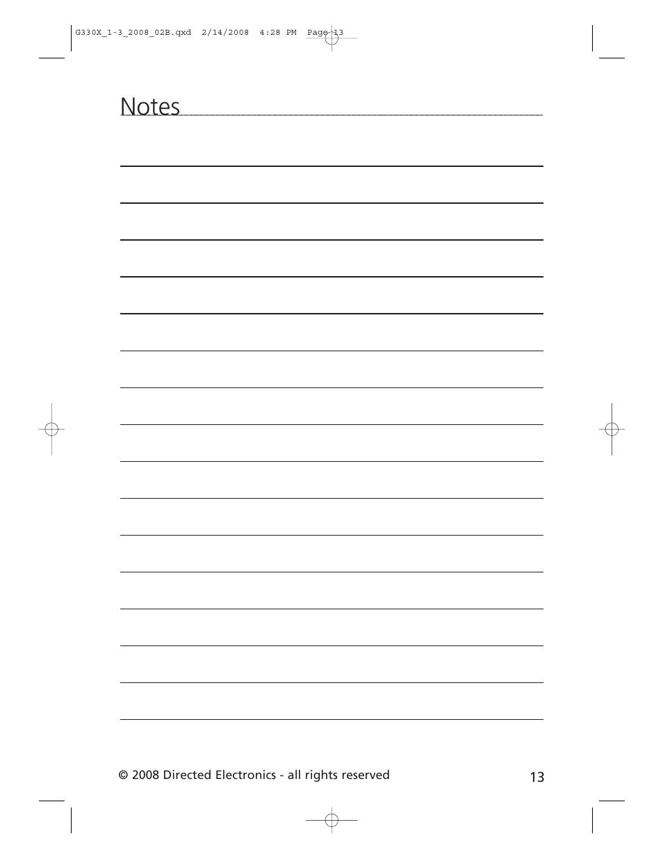 CLIFFORD 330X1 User Manual | Page 16 / 19