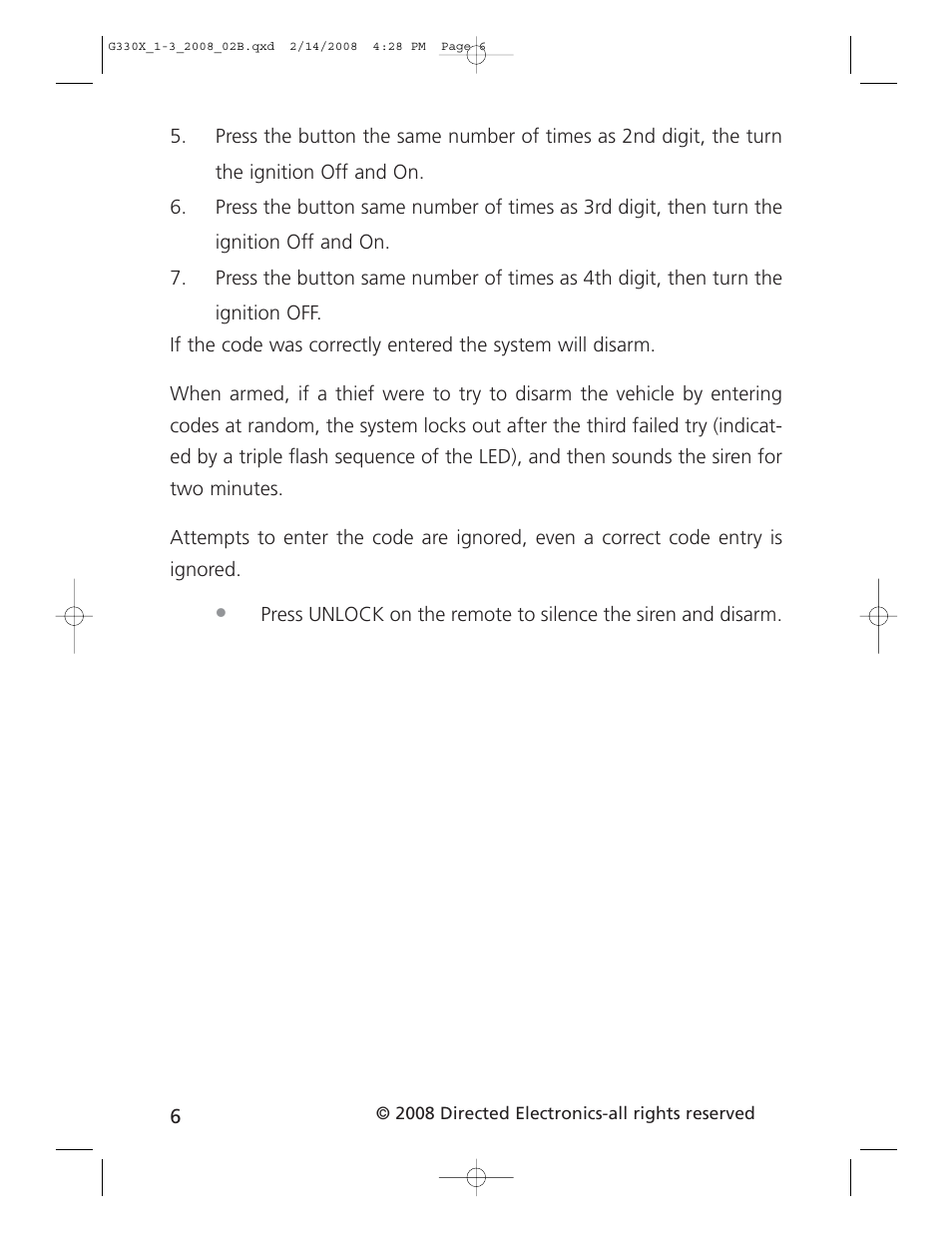 CLIFFORD 330X1 User Manual | Page 9 / 19