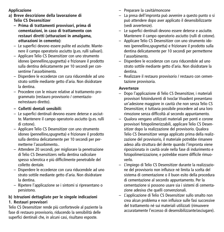 Ivoclar Vivadent Telio CS Desensitizer User Manual | Page 10 / 43