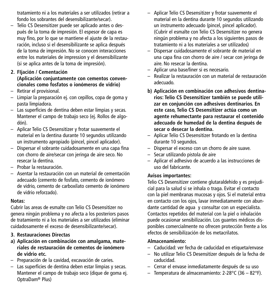 Ivoclar Vivadent Telio CS Desensitizer User Manual | Page 14 / 43