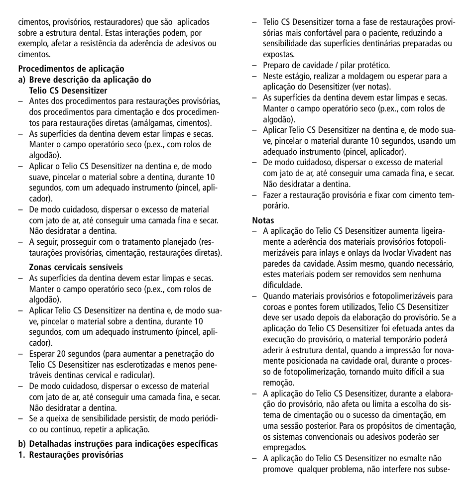 Ivoclar Vivadent Telio CS Desensitizer User Manual | Page 16 / 43