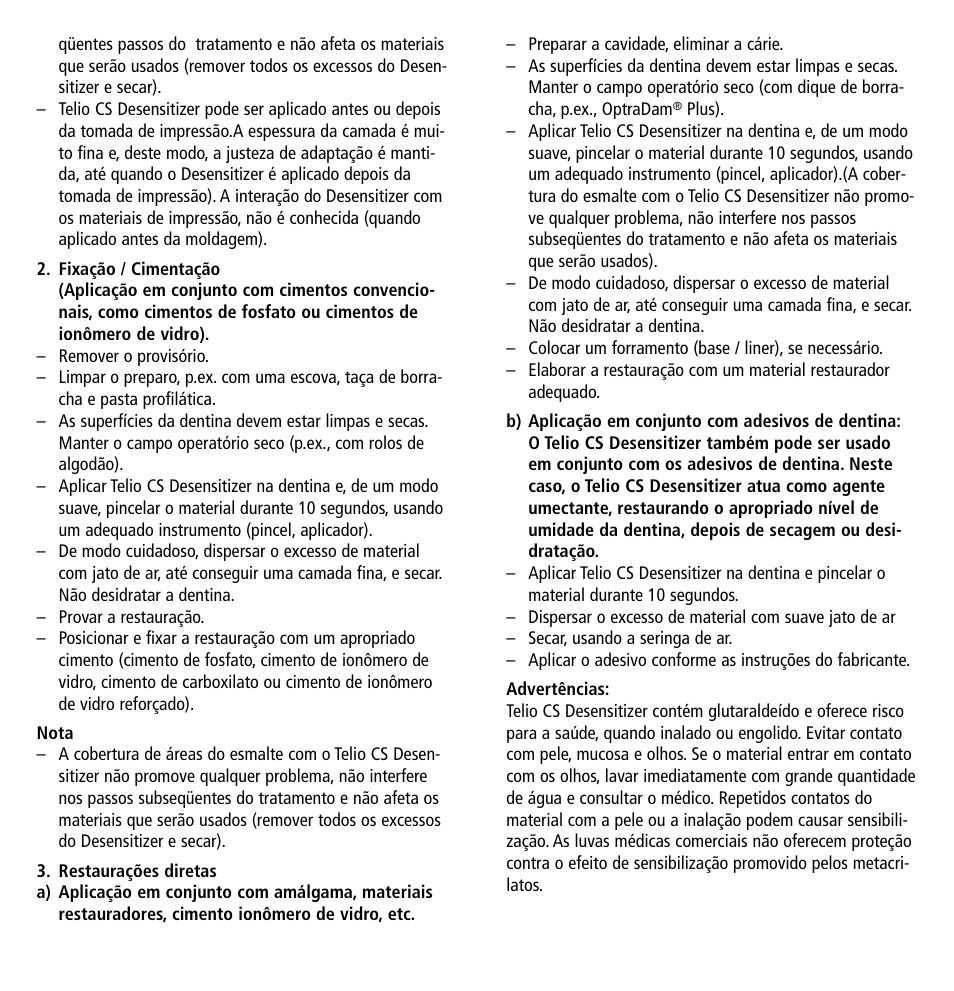 Ivoclar Vivadent Telio CS Desensitizer User Manual | Page 17 / 43