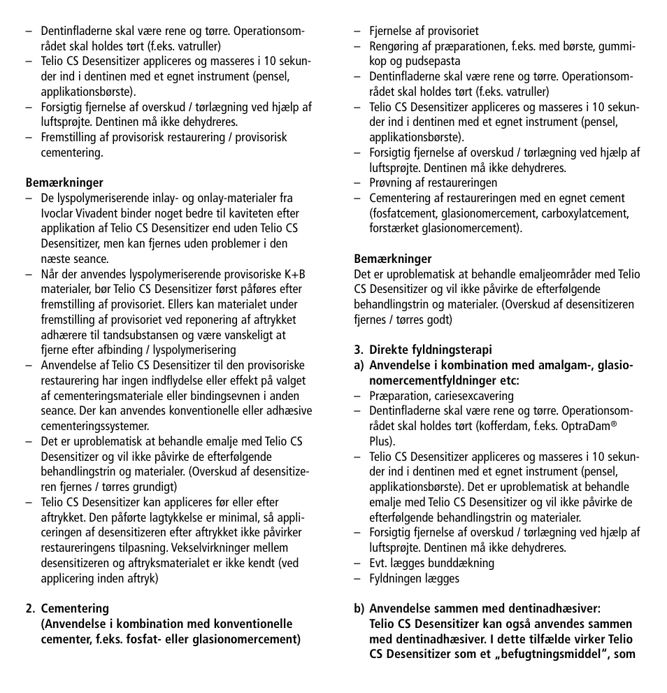 Ivoclar Vivadent Telio CS Desensitizer User Manual | Page 22 / 43